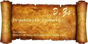 Draskovits Zsanett névjegykártya